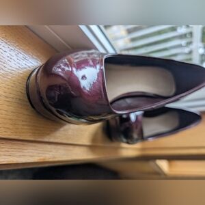 Le Chateau Glossy Maroon Heels
